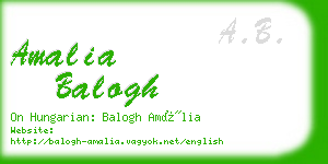 amalia balogh business card